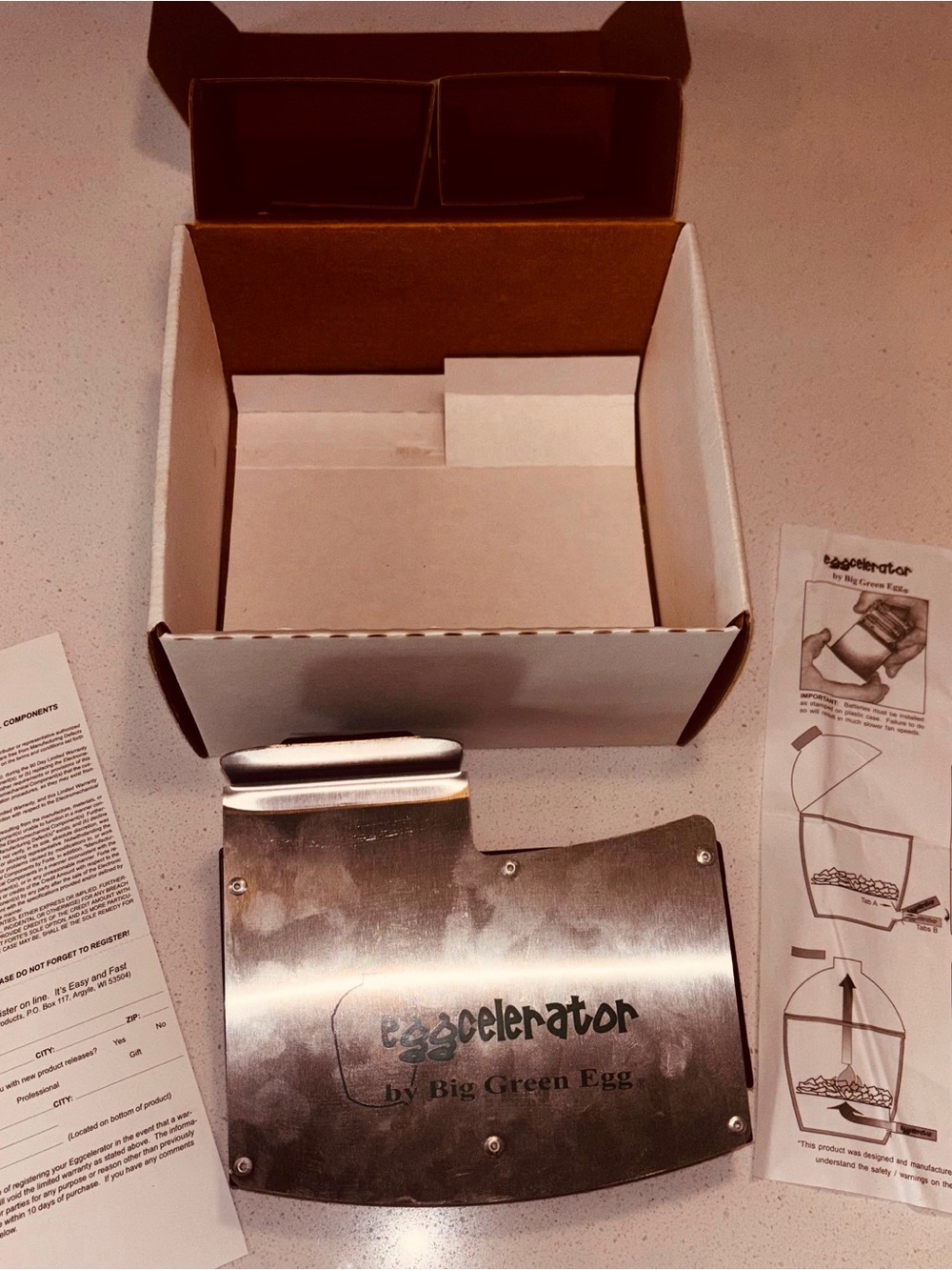 Eggcelerator by Big Green Egg - Tested & Working Charcoal Starter - Original Box